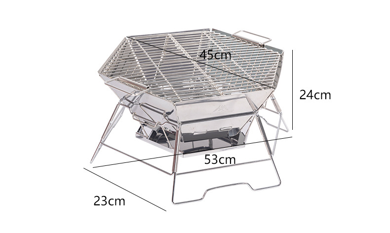 六角形全 軽量折畳式焚き火台 ソロ