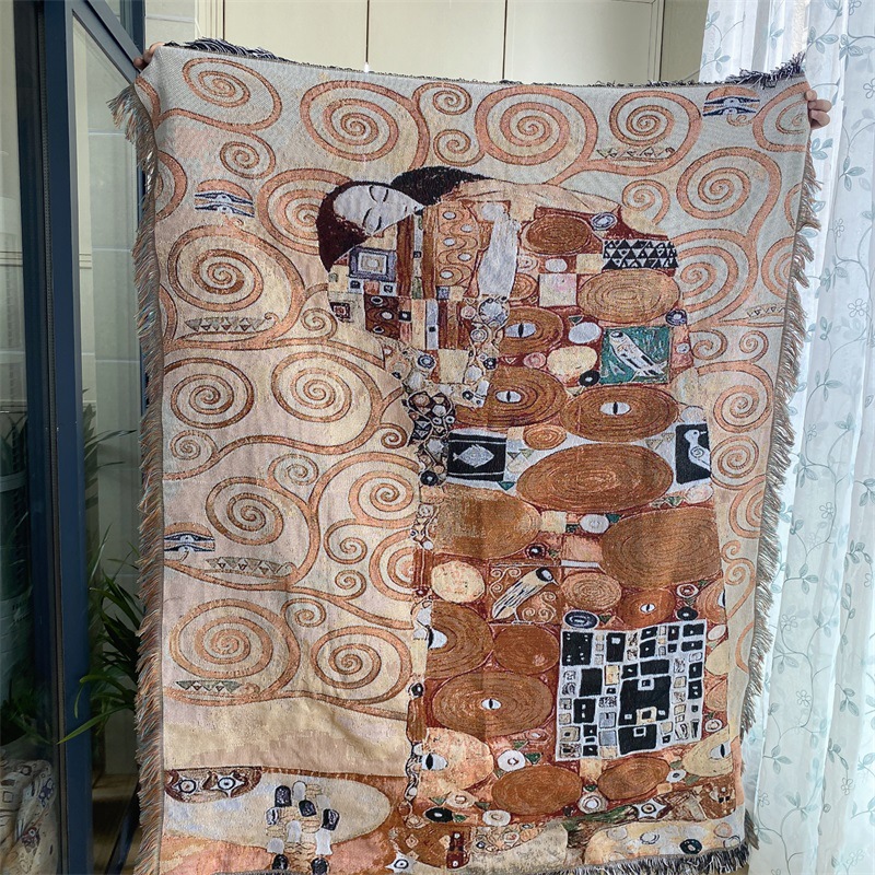 タペストリー 接吻する恋人たちの芸術作品タペストリー