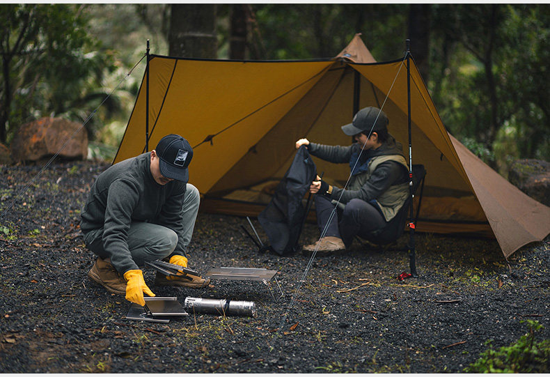 タープ 大型六角形防水タープ煙突穴付き