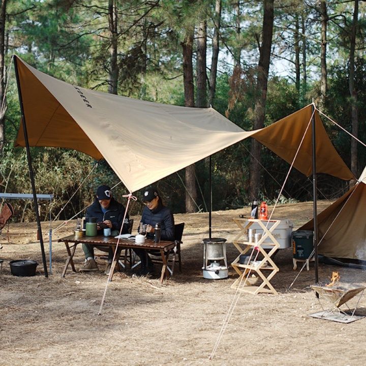 タープ 六角形大型日除け野営用タープ