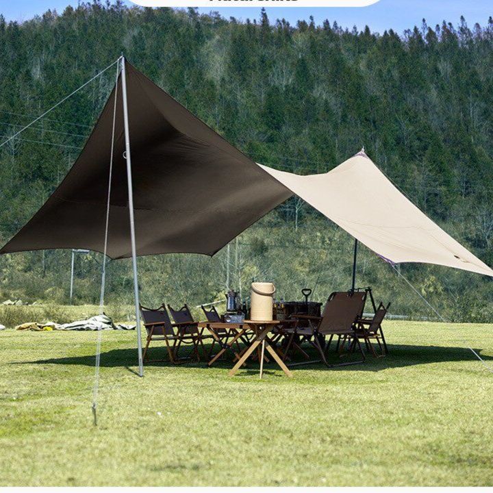 タープ 大人数対応広々六角形多機能遮光タープ