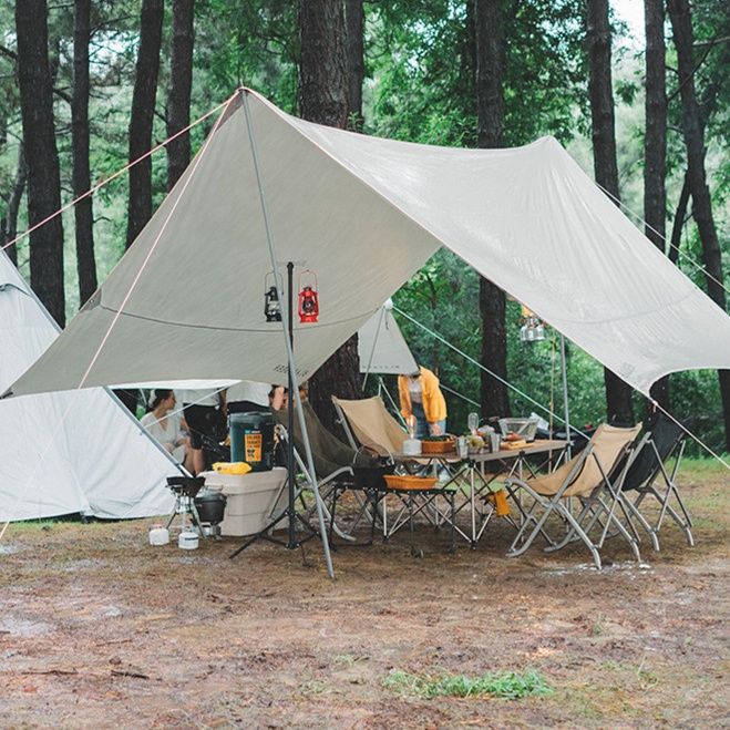 タープ 大型防水遮光スクエアタープ家族用キャンプ天幕