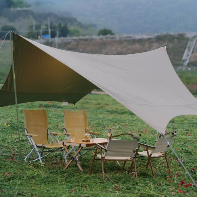 タープ 防雨防晒機能付きワイドヘキサタープ