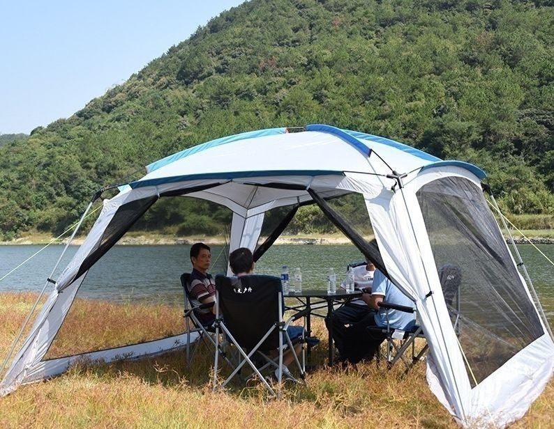 タープ 遮光タープ付き大型ドーム型スクリーンシェルター