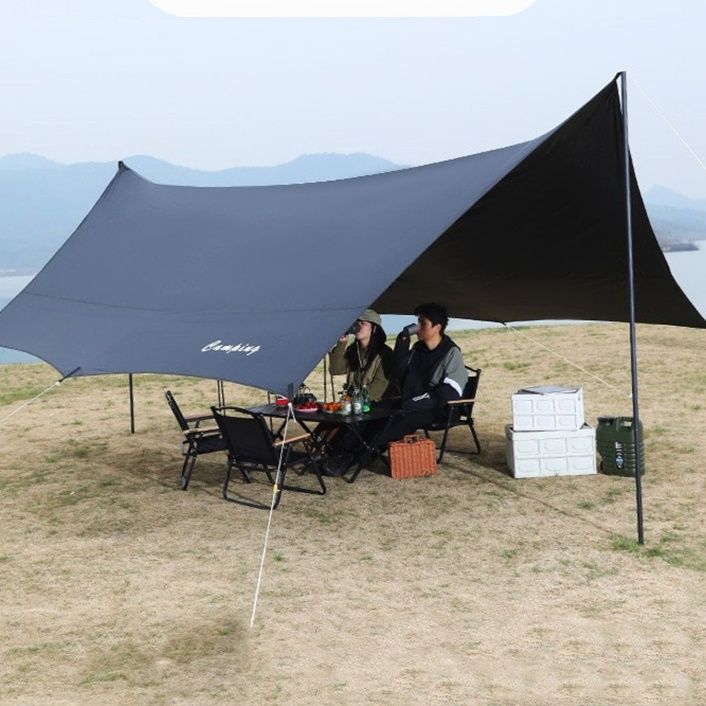 タープ 大型蝶形ヘキサタープ 広々日よけシェード