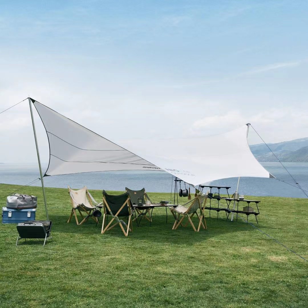 タープ 大型六角形遮光タープ 広々日陰空間