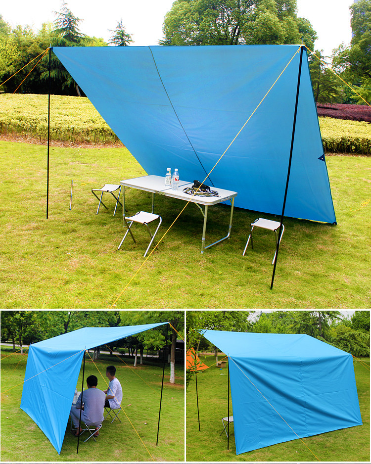 タープ 多機能大型防水タープ自在張り調節式