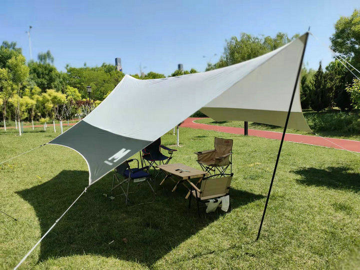 タープ 広々使える六角形大型日除け幕