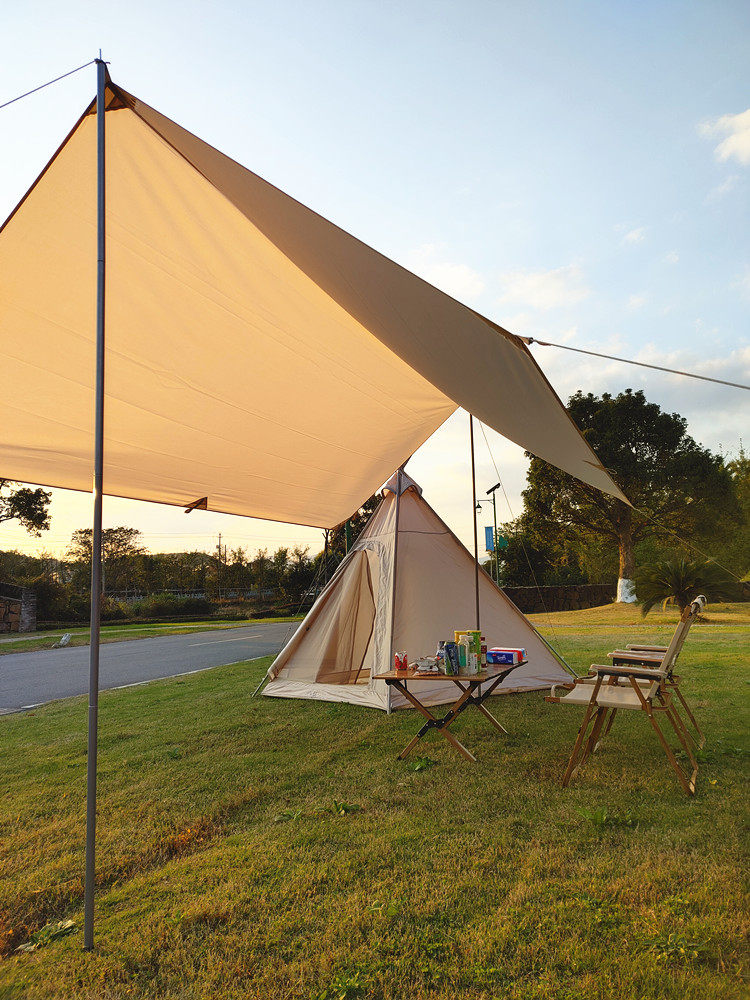 タープ 大型六角形日除け幕ゆったり空間タープ