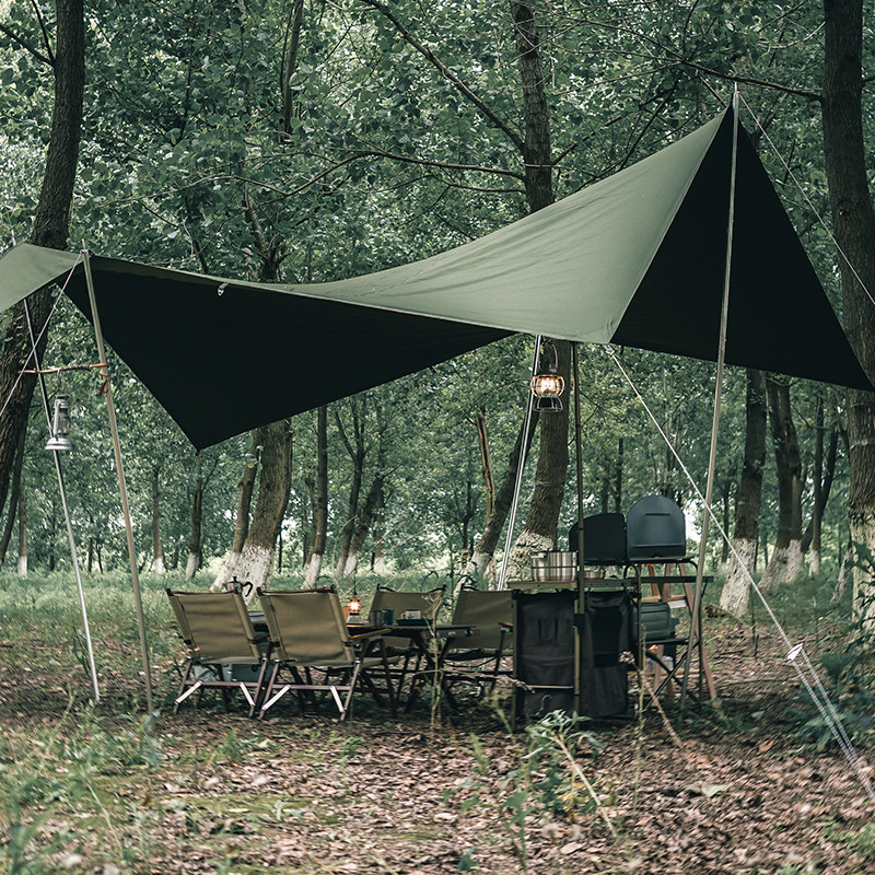 タープ 大型四角遮光タープ 野営用日除け幕