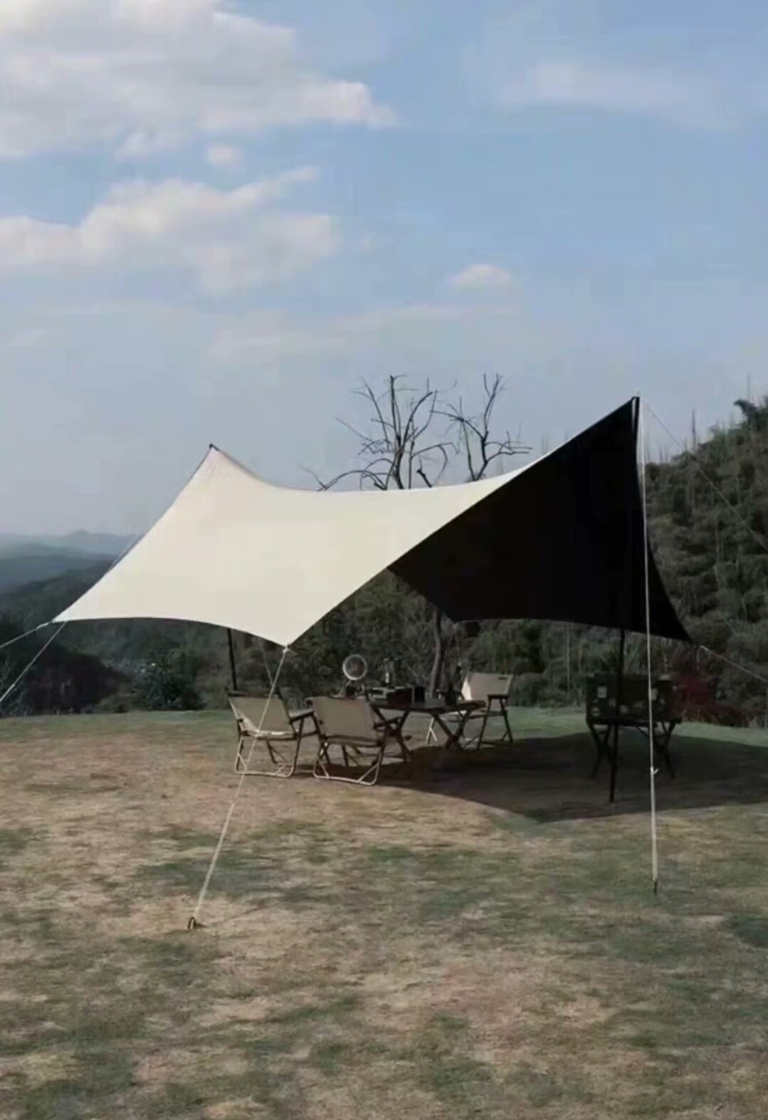 タープ 大型六角形防水タープ広々日除け雨除けシェード