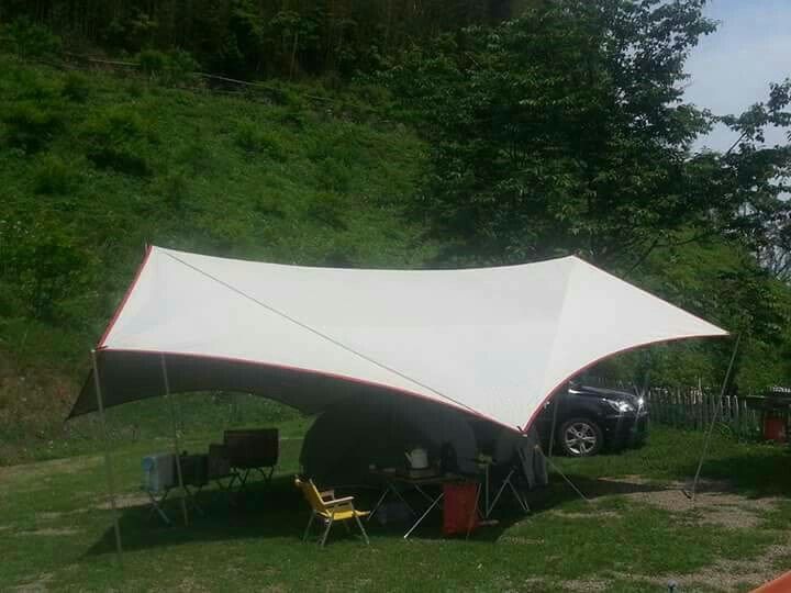 タープ 大型六角形日除け多機能野営用タープ