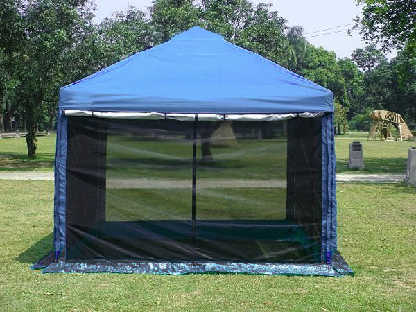 タープ 四方メッシュ付き大型ワンタッチスクリーンタープ