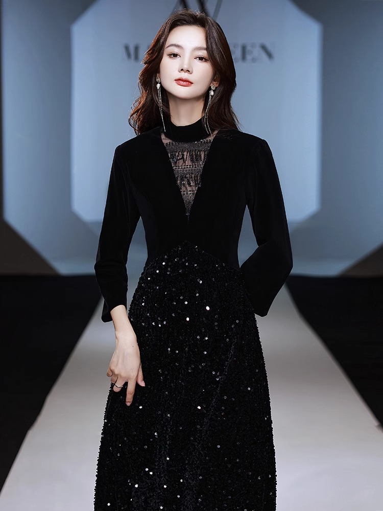 星空煌めき優美ロングドレス