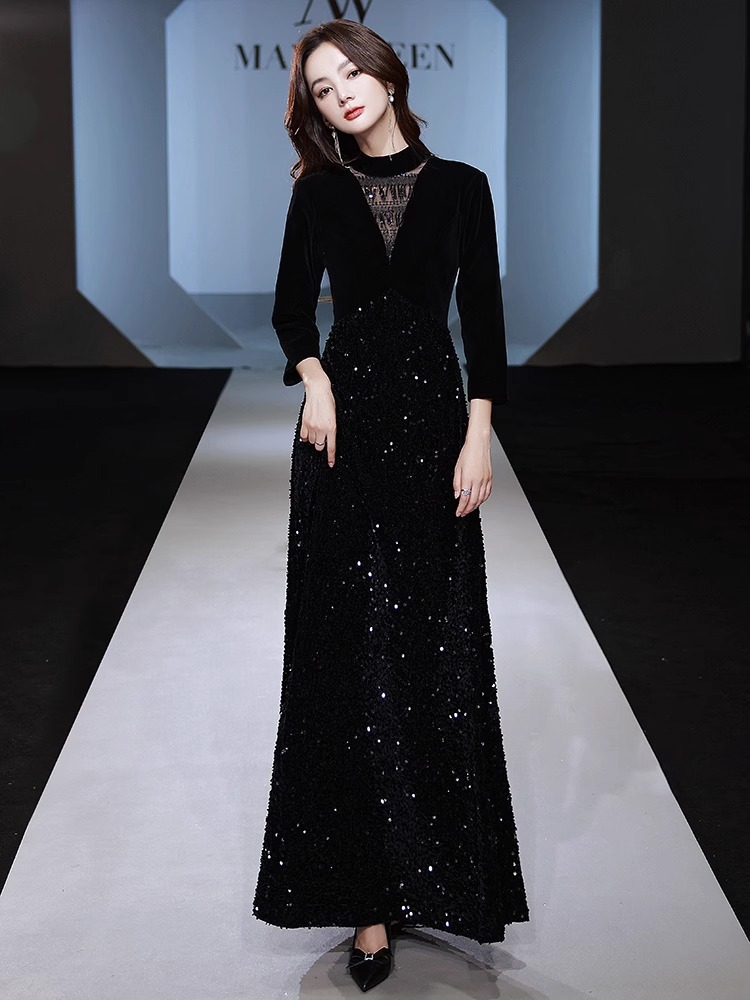 星空煌めき優美ロングドレス