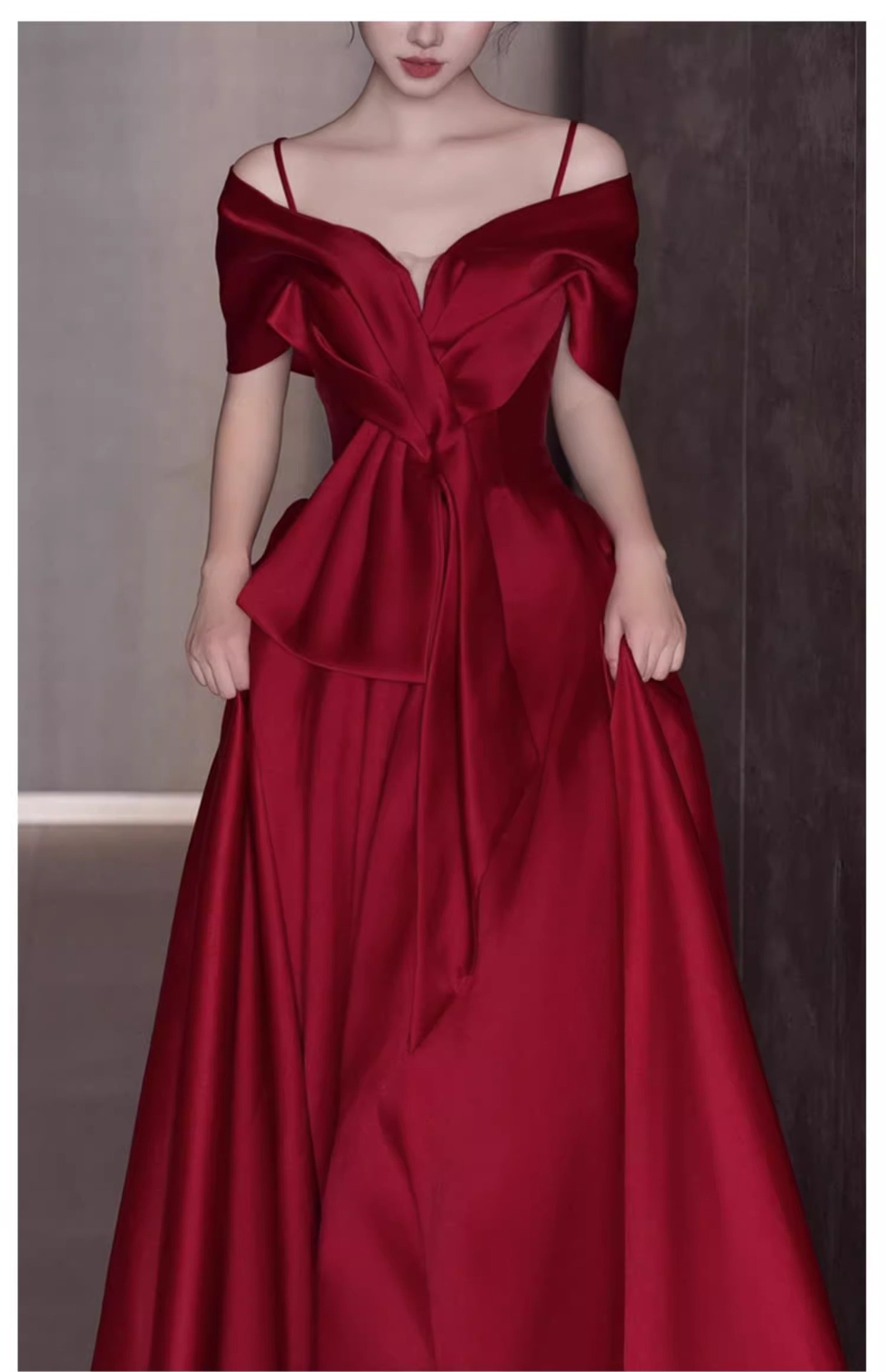 ロングドレス オフショルダープリンセスドレス