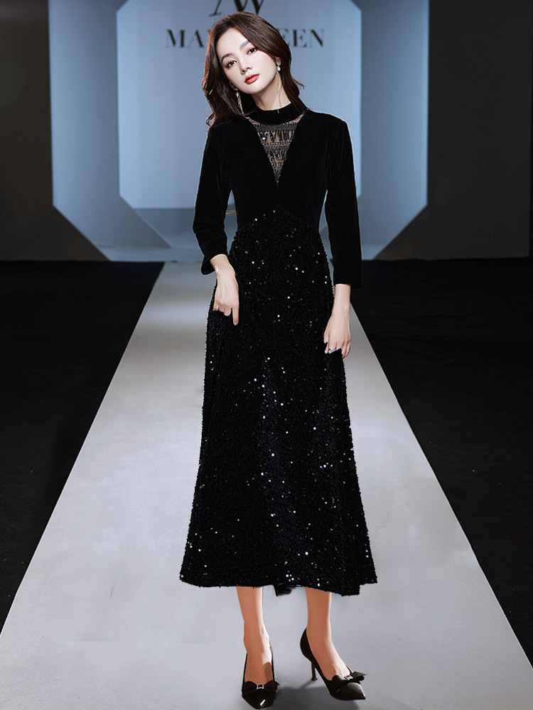 星空煌めき優美ロングドレス