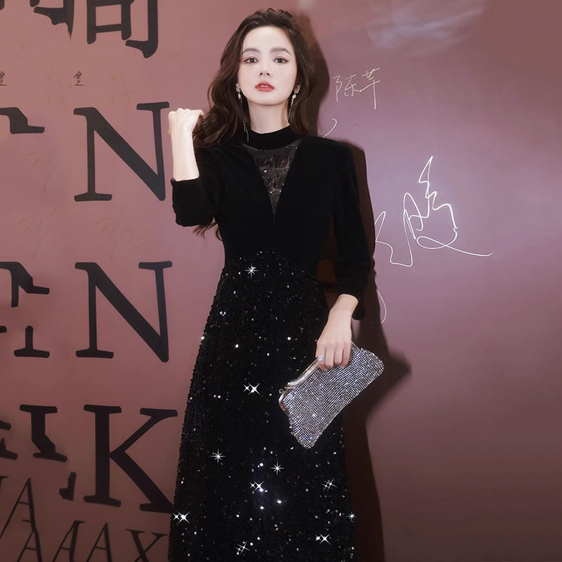 星空煌めき優美ロングドレス