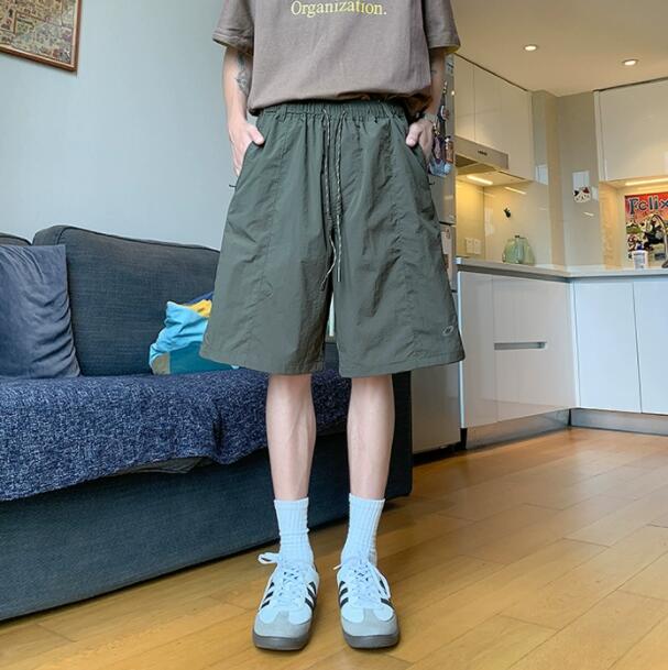 30代メンズファッション 夏用カーゴハーフパンツ メンズ ゆったり膝丈ショーツ