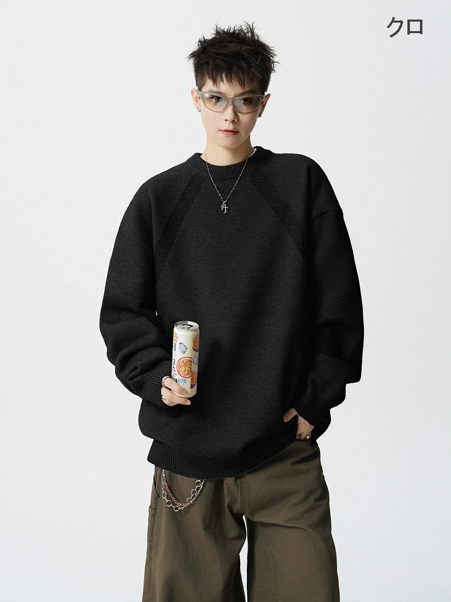 30代メンズファッション 無地長袖ニットセーター秋冬新作トップス