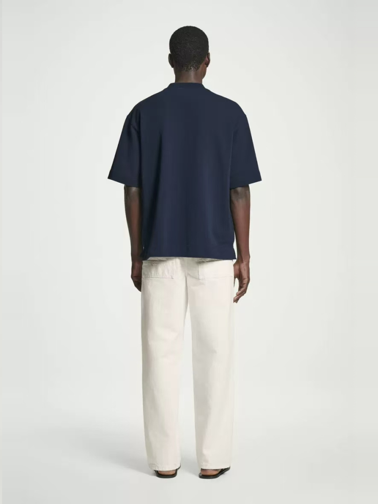 30代メンズファッション ハーフジップ モックネックプルオーバー