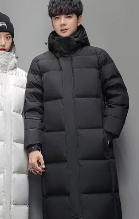 30代メンズファッション 高級ロング丈ダウンコート