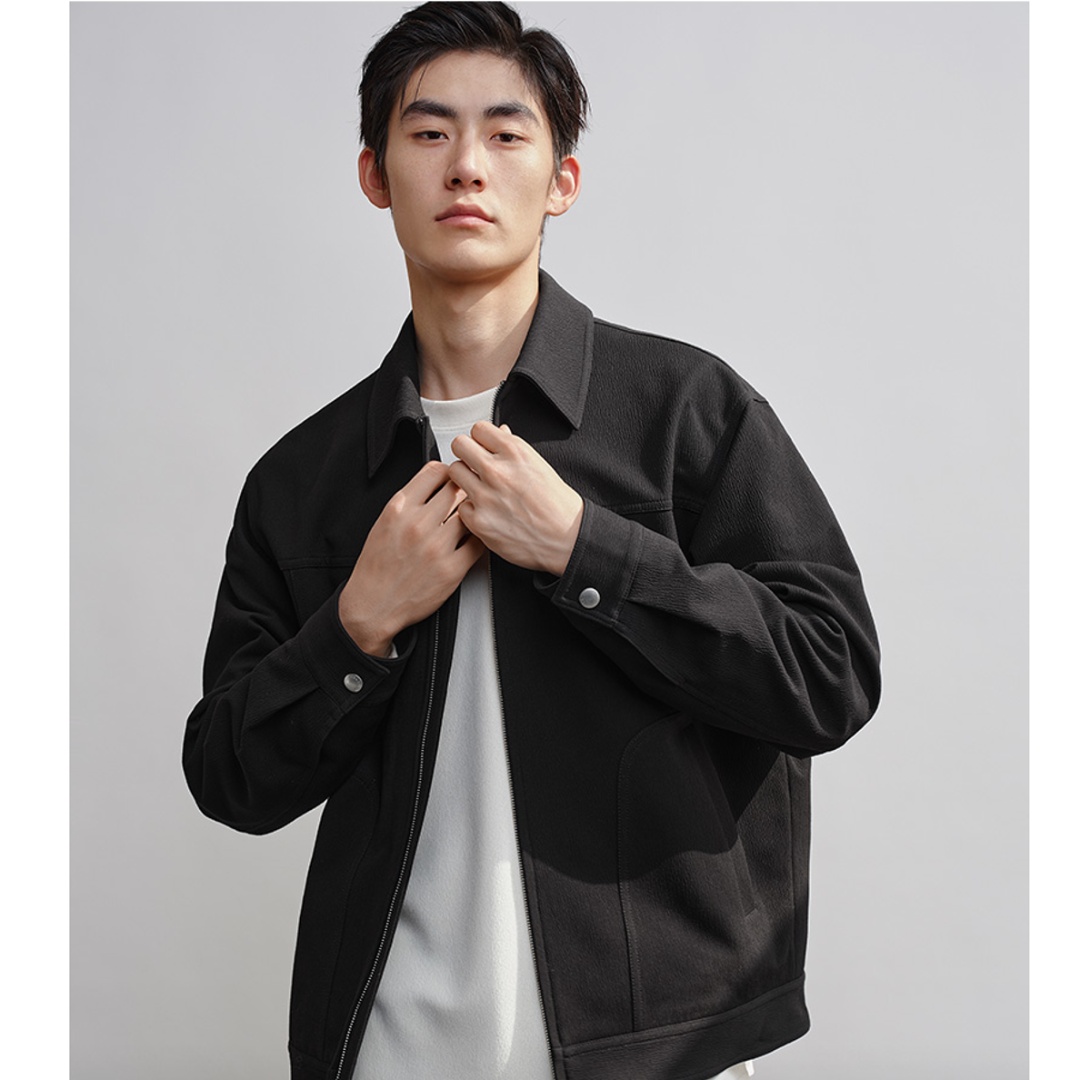 30代メンズファッション トレンチ風ワークジャケット