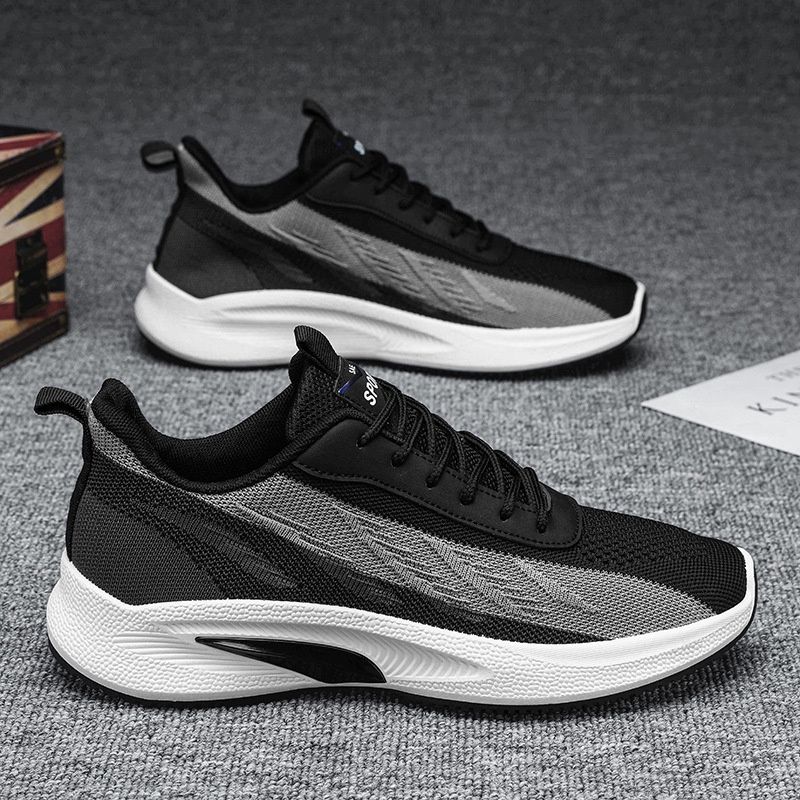 30代メンズファッション 軽量メッシュ ランニングシューズ