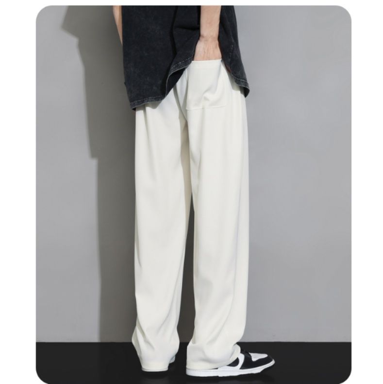 30代メンズファッション リラックスワイドストレートパンツ