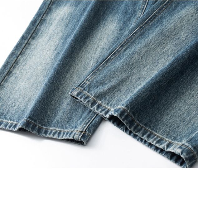 30代メンズファッション ゆったりワイドデニムパンツ