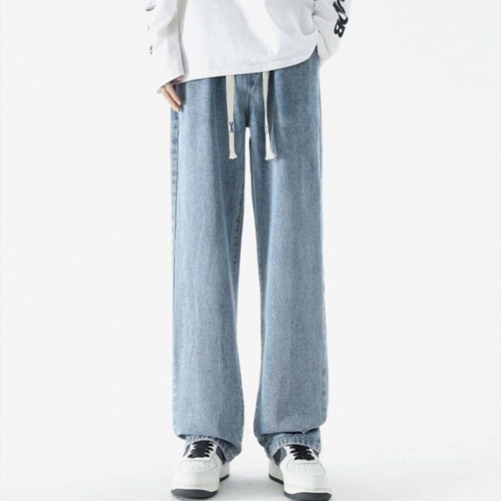 30代メンズファッション ゆったりシルエット デニムパンツ