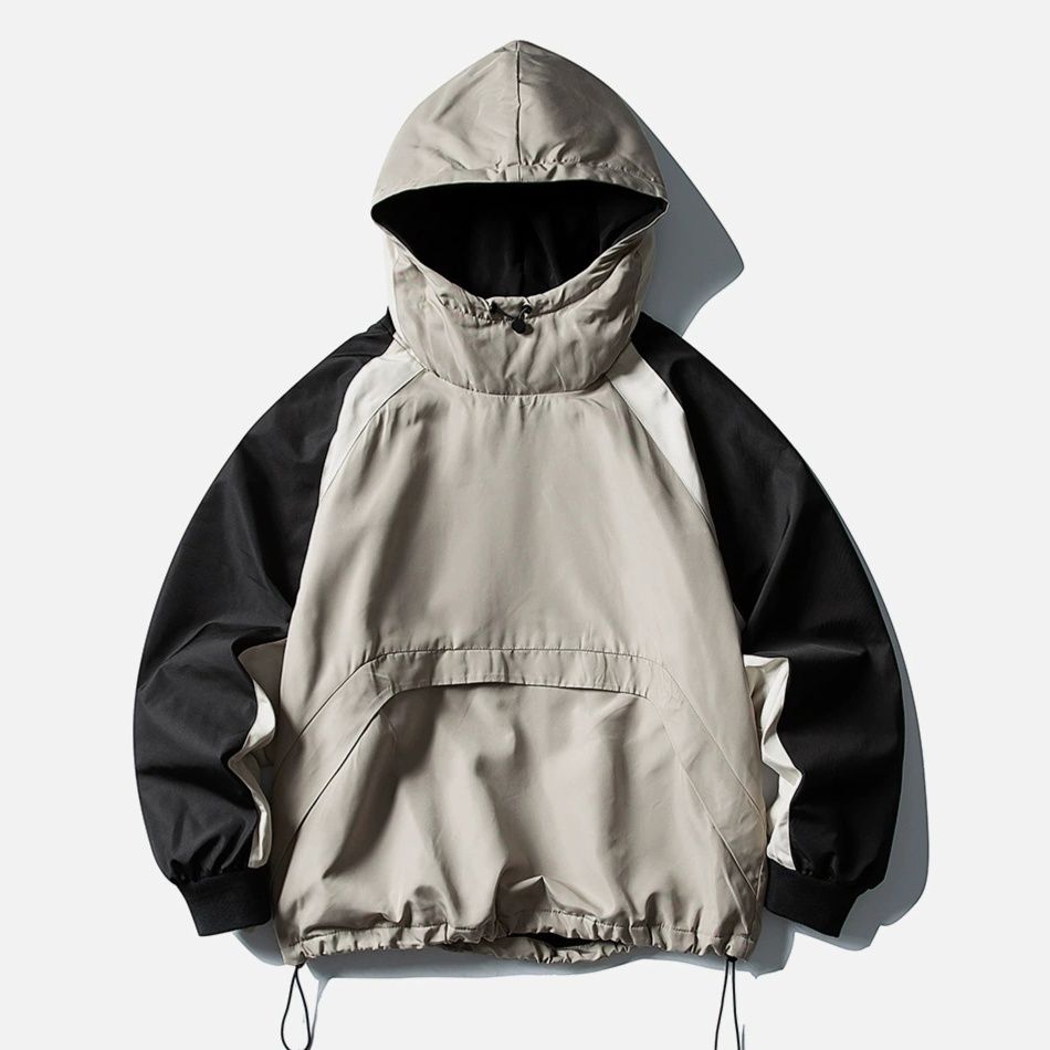 30代メンズファッション 配色切替マウンテンパーカー メンズ秋冬アウター