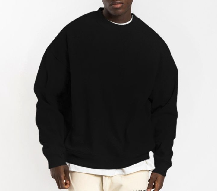 30代メンズファッション ゆったりシルエット裏起毛トレーナー