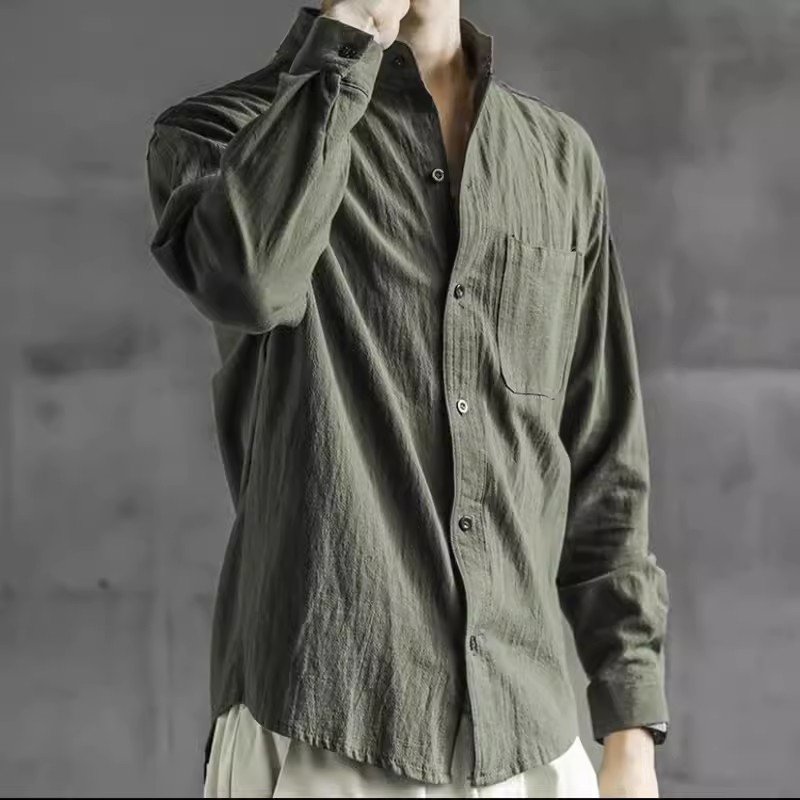 30代メンズファッション ミニマリスト リネンシャツ