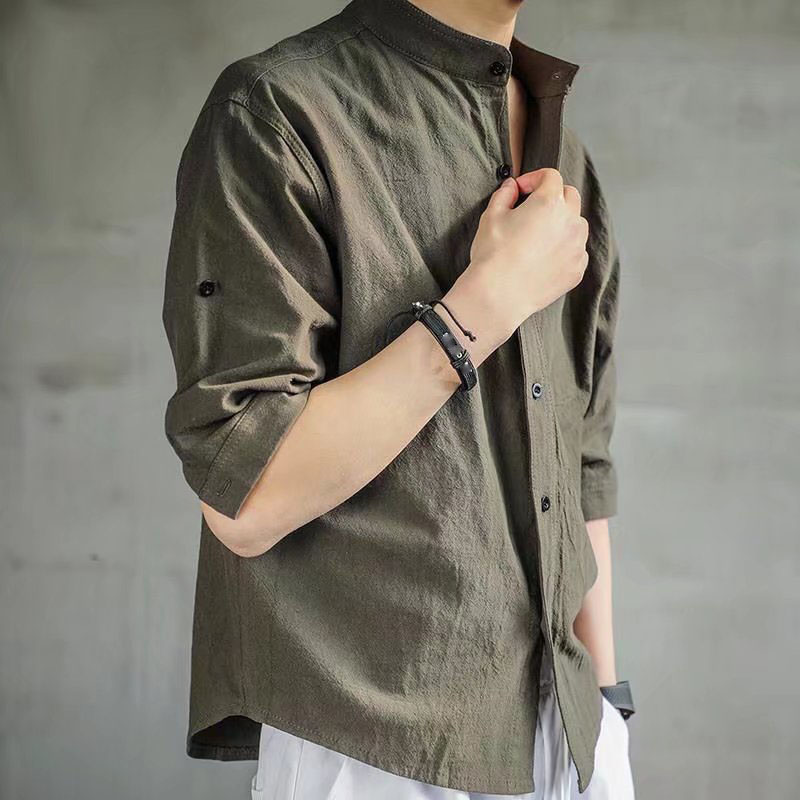 30代メンズファッション ミニマリスト リネンシャツ