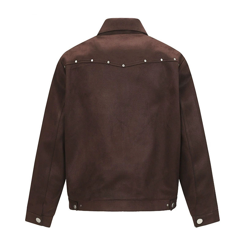 30代メンズファッション スエード調ライダースジャケット