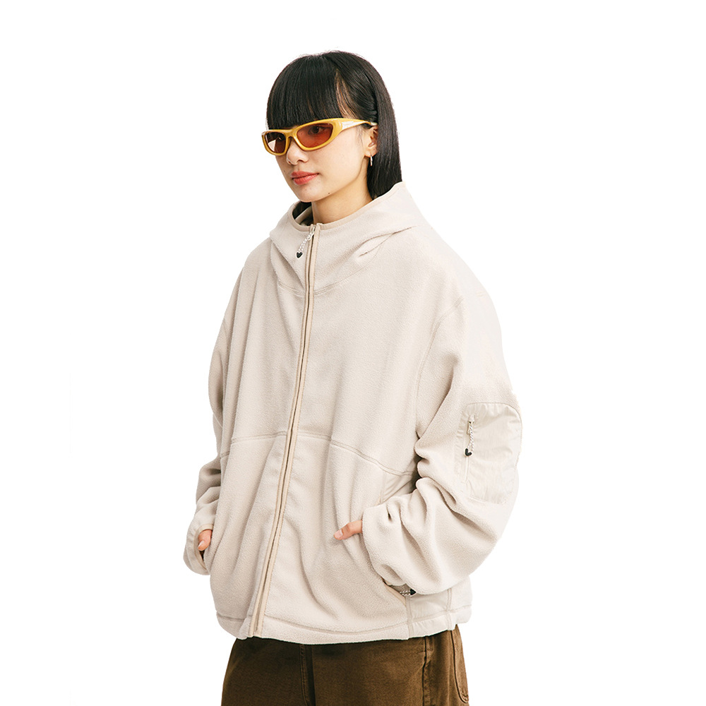 30代メンズファッション 無地ボア中綿ジャケットアウター