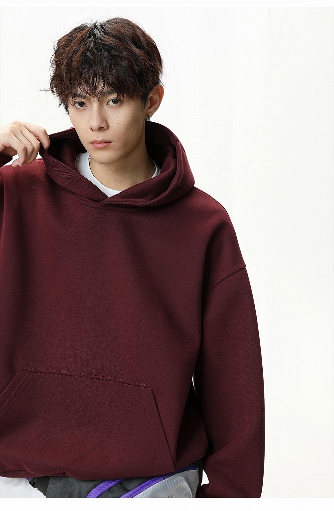 30代メンズファッション メンズ 無地 フード付きパーカー 秋冬新作