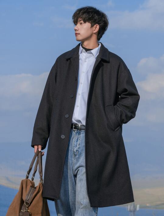 30代メンズファッション 秋冬メンズチェスターコート上品ブラウン