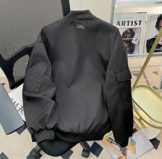 30代メンズファッション メンズ ノーカラー ボンバージャケット