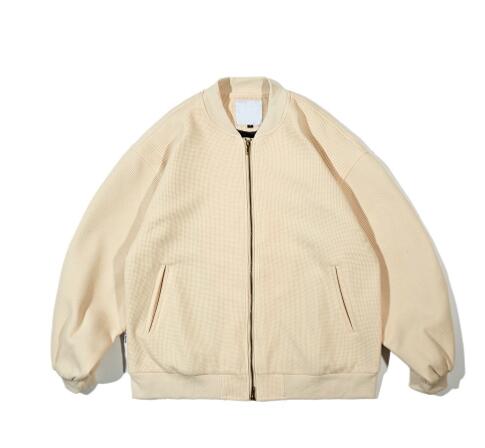 30代メンズファッション チェック柄ノーカラージャケット軽量アウター