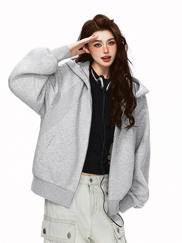 30代メンズファッション 無地ジップアップパーカー黒メンズ秋冬新作