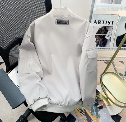 30代メンズファッション メンズ ノーカラー ボンバージャケット