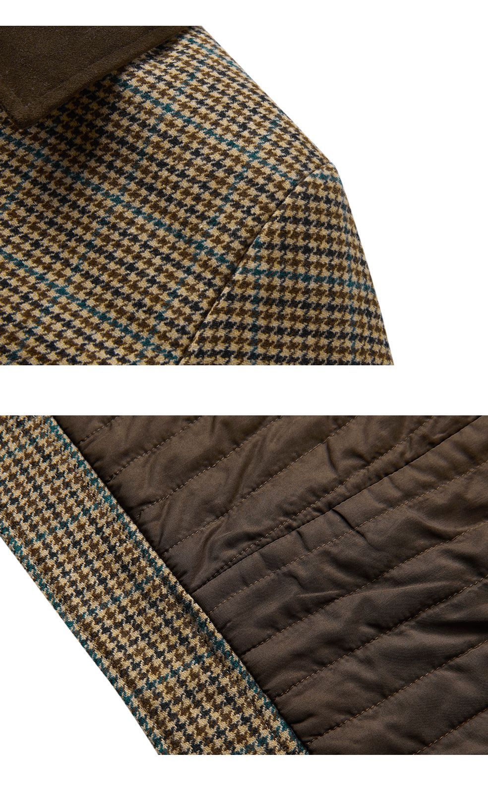 30代メンズファッション 千鳥格子ウール混紡ジャケット