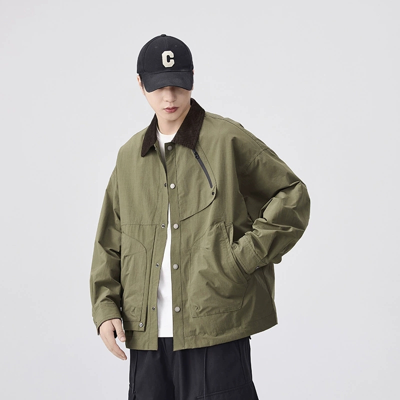 30代メンズファッション ワーク風ミリタリージャケット 秋冬対応 大人カジュアル