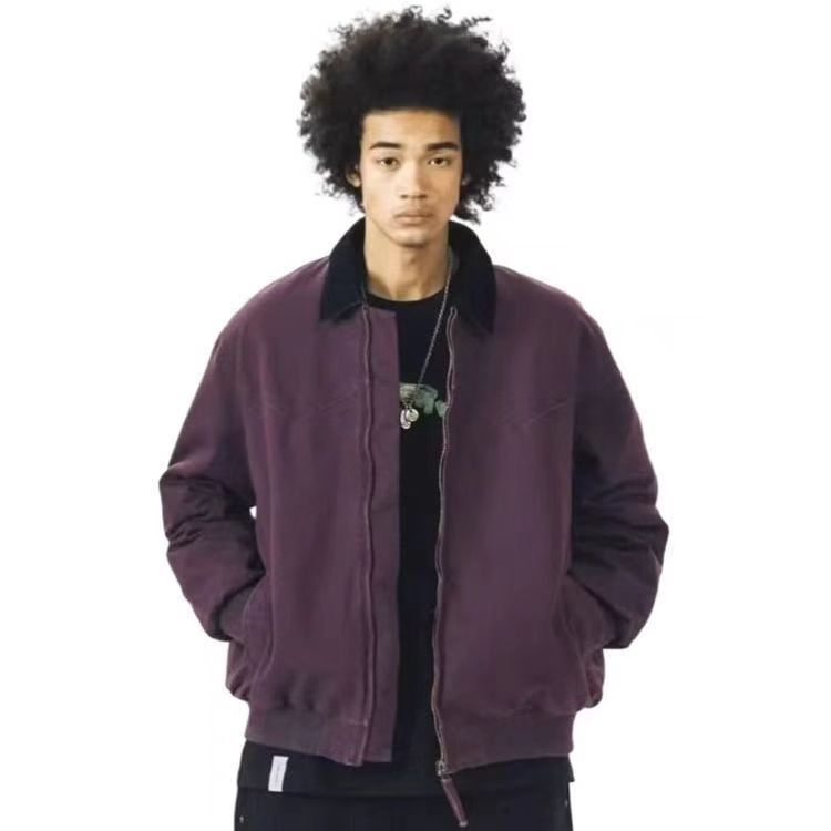 30代メンズファッション コーデュロイ襟ワークジャケット