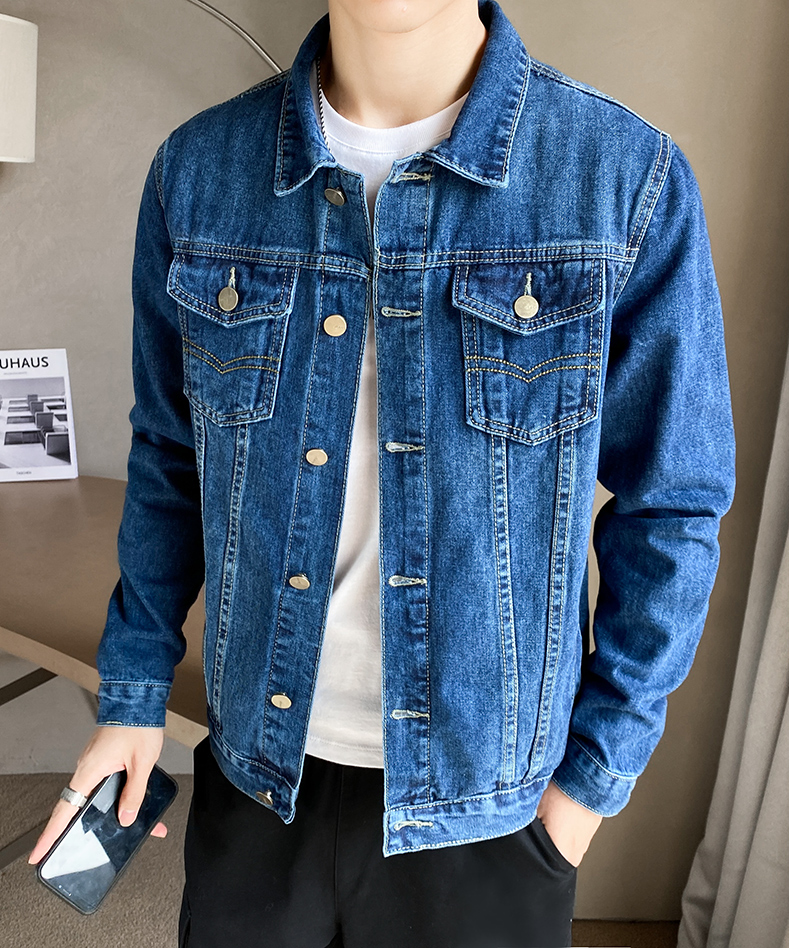 30代メンズファッション クラシック デニムトラッカージャケット