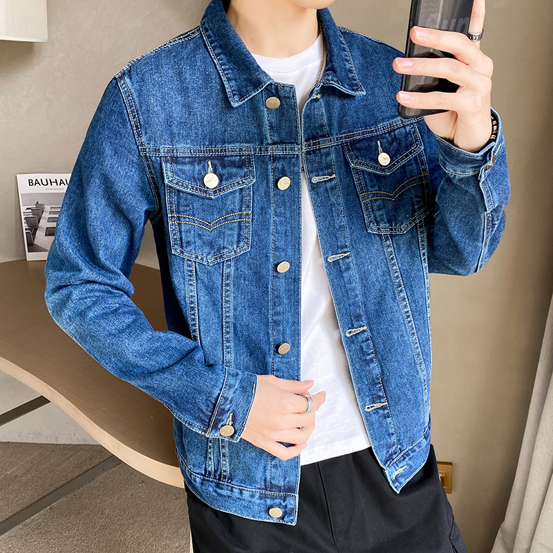 30代メンズファッション クラシック デニムトラッカージャケット