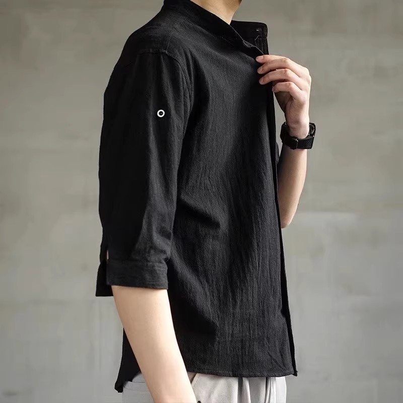 30代メンズファッション ミニマリスト リネンシャツ