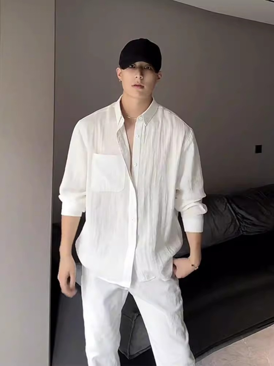 30代メンズファッション ミニマリスト リネンシャツ